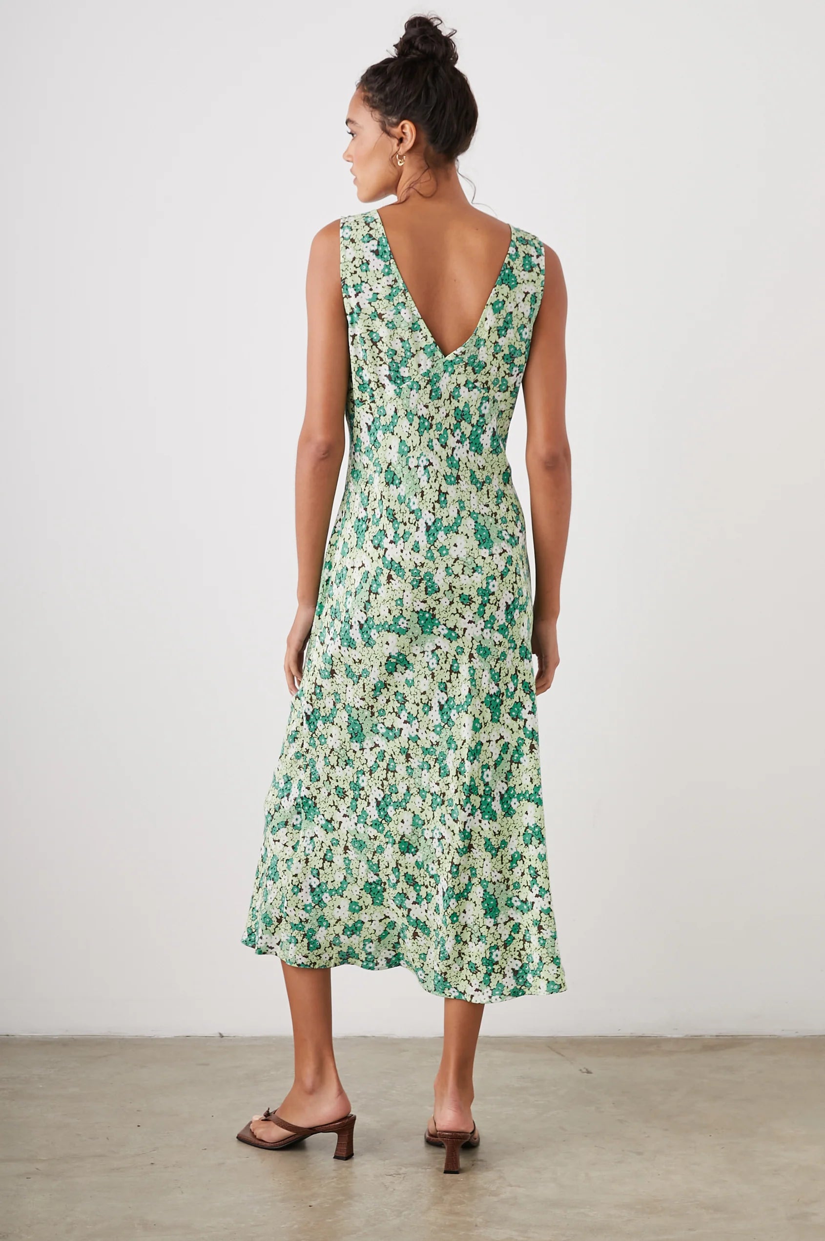 Audrina Dress Emerald Bloom