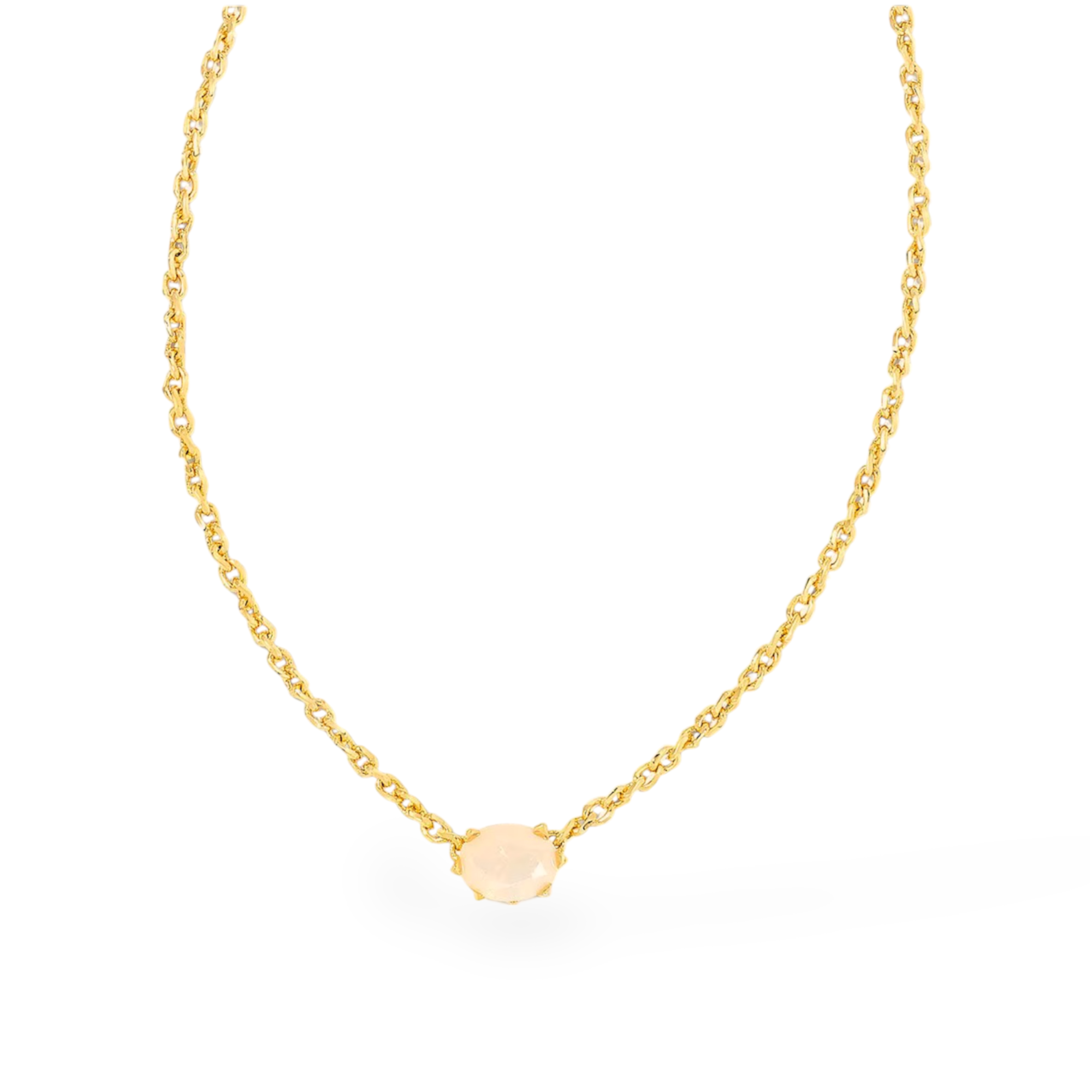 Cailin Gold Pendant Necklace in Champagne Opal Crystal