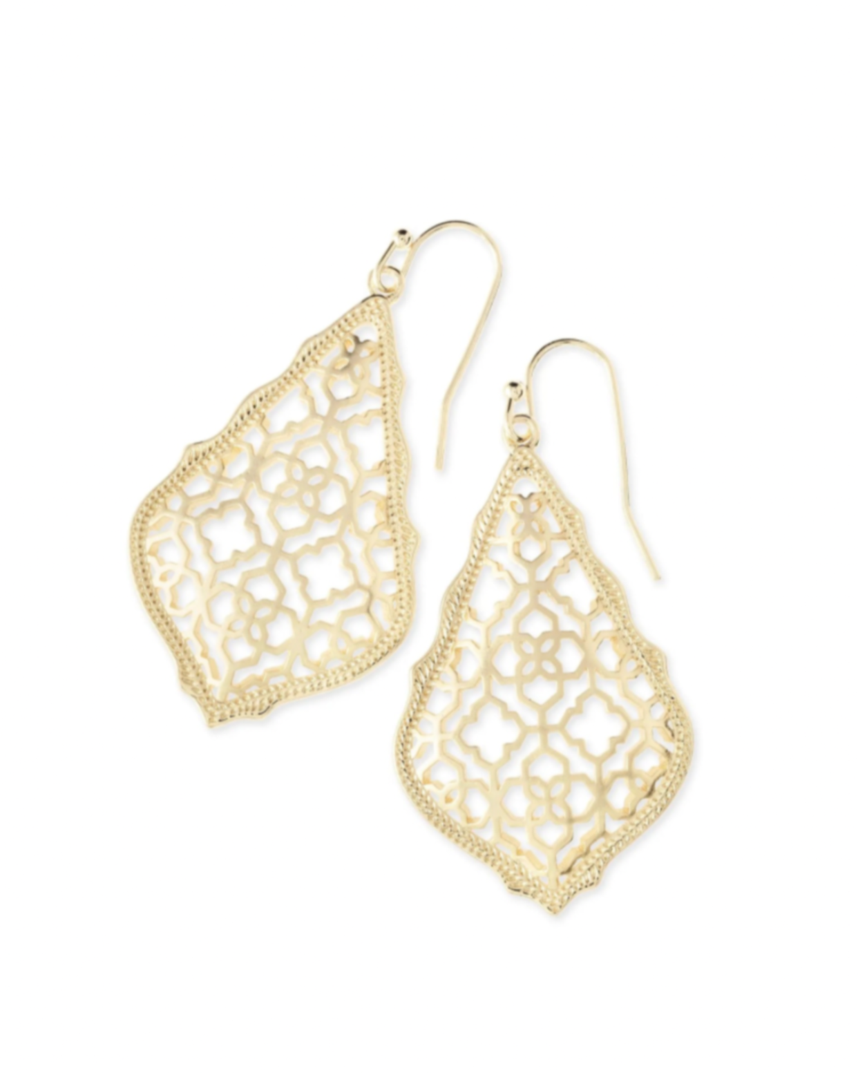 Addie Gold Drop Earrings in Gold Filigree Mix