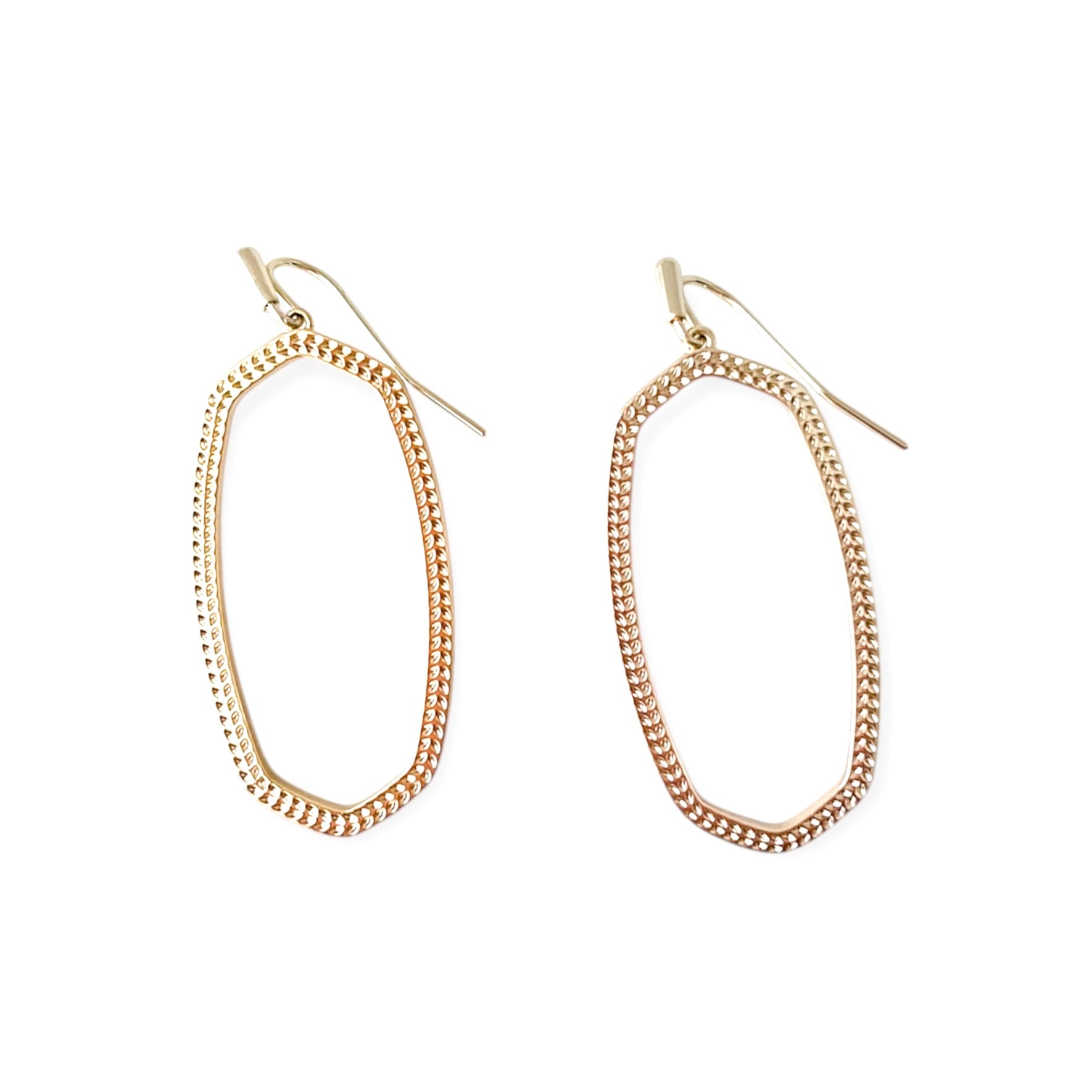 Elle Open Frame Gold Earrings