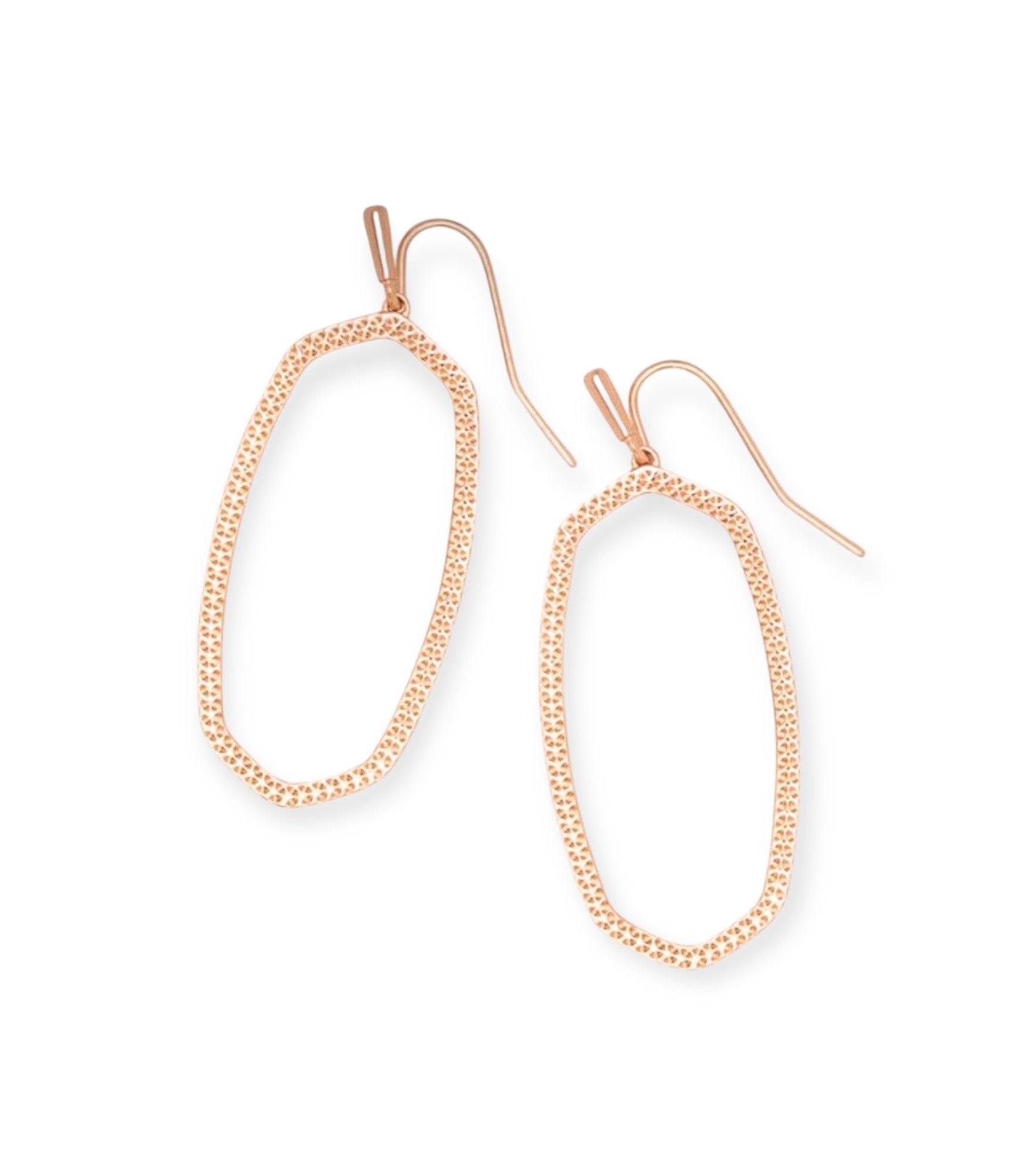 Elle Open Frame Rose Gold Earrings