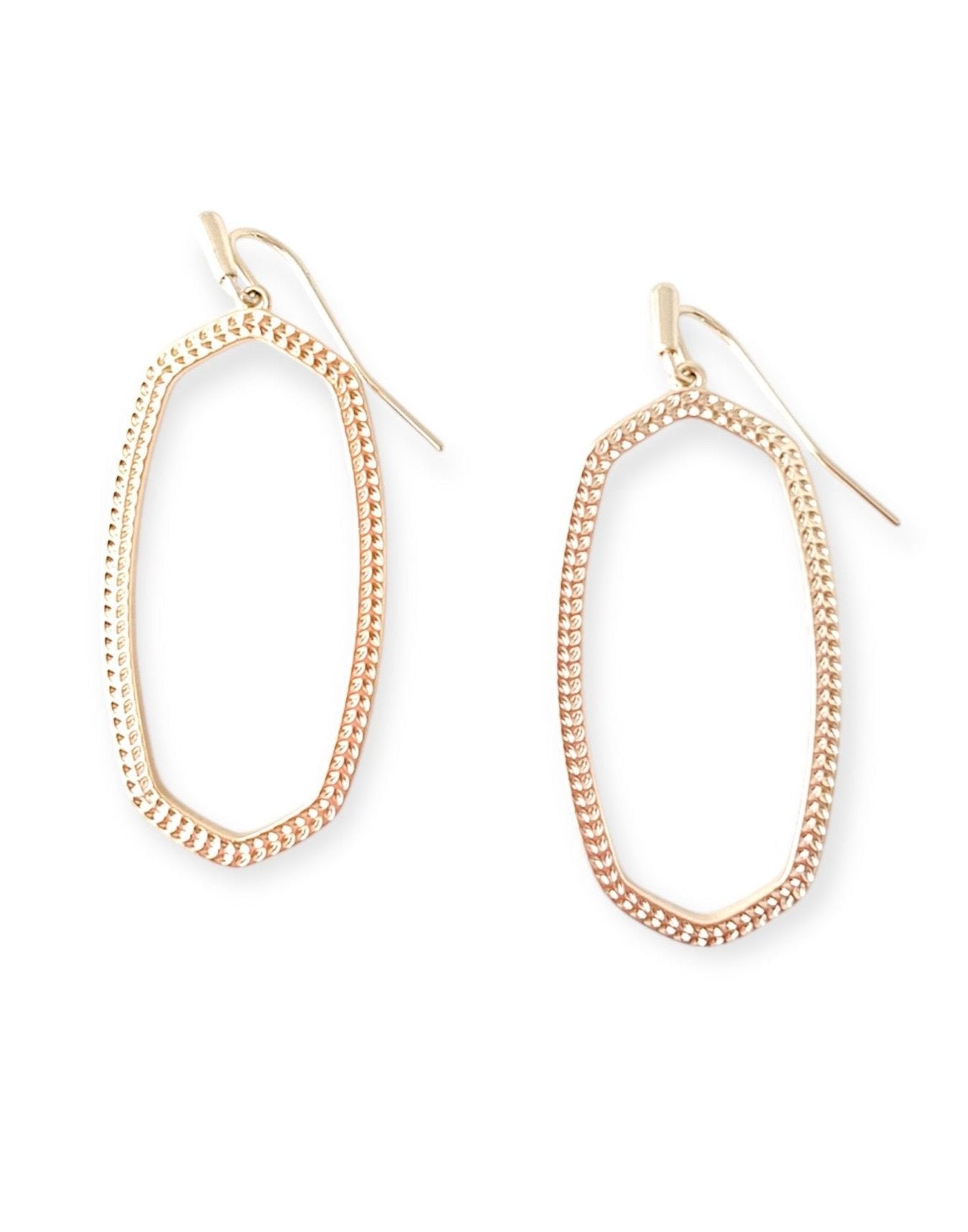 Elle Open Frame Gold Earrings