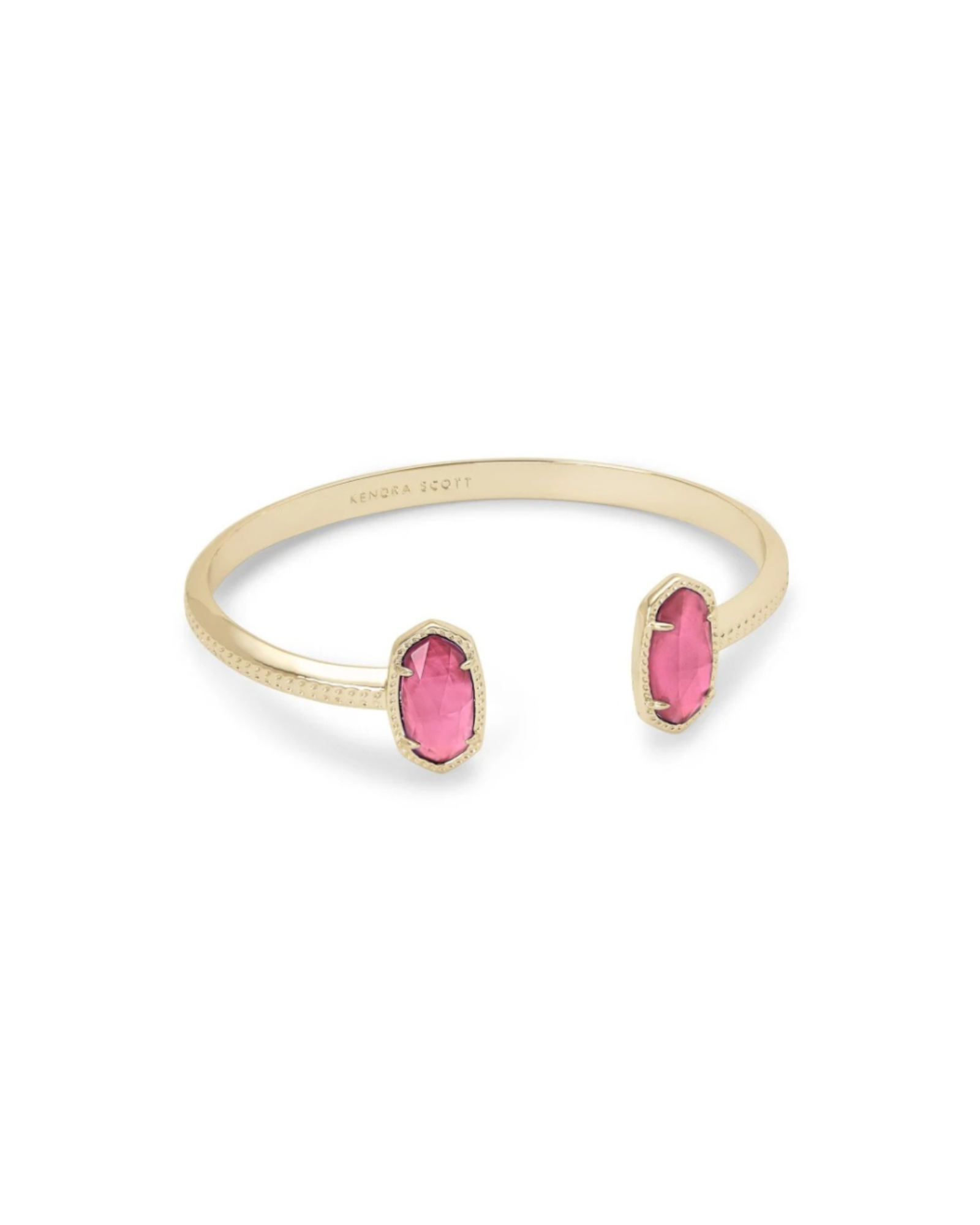 Elton Bright Silver  Cuff Bracelet in Berry Illusion