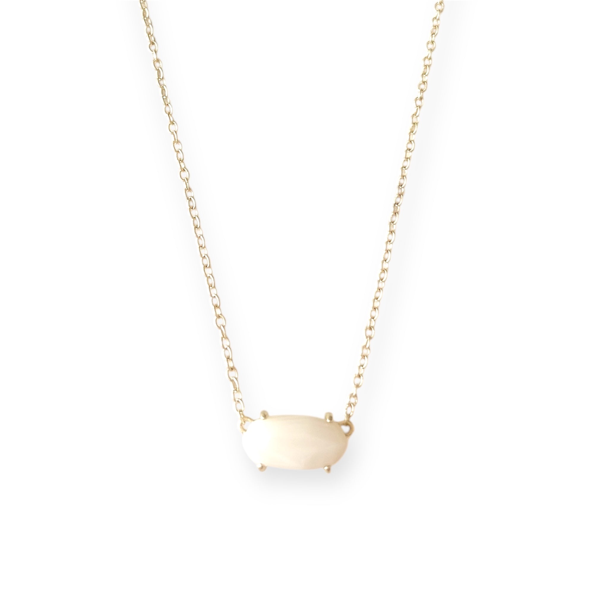 Ever Gold Pendant Necklace Ivory Mother of Pearl