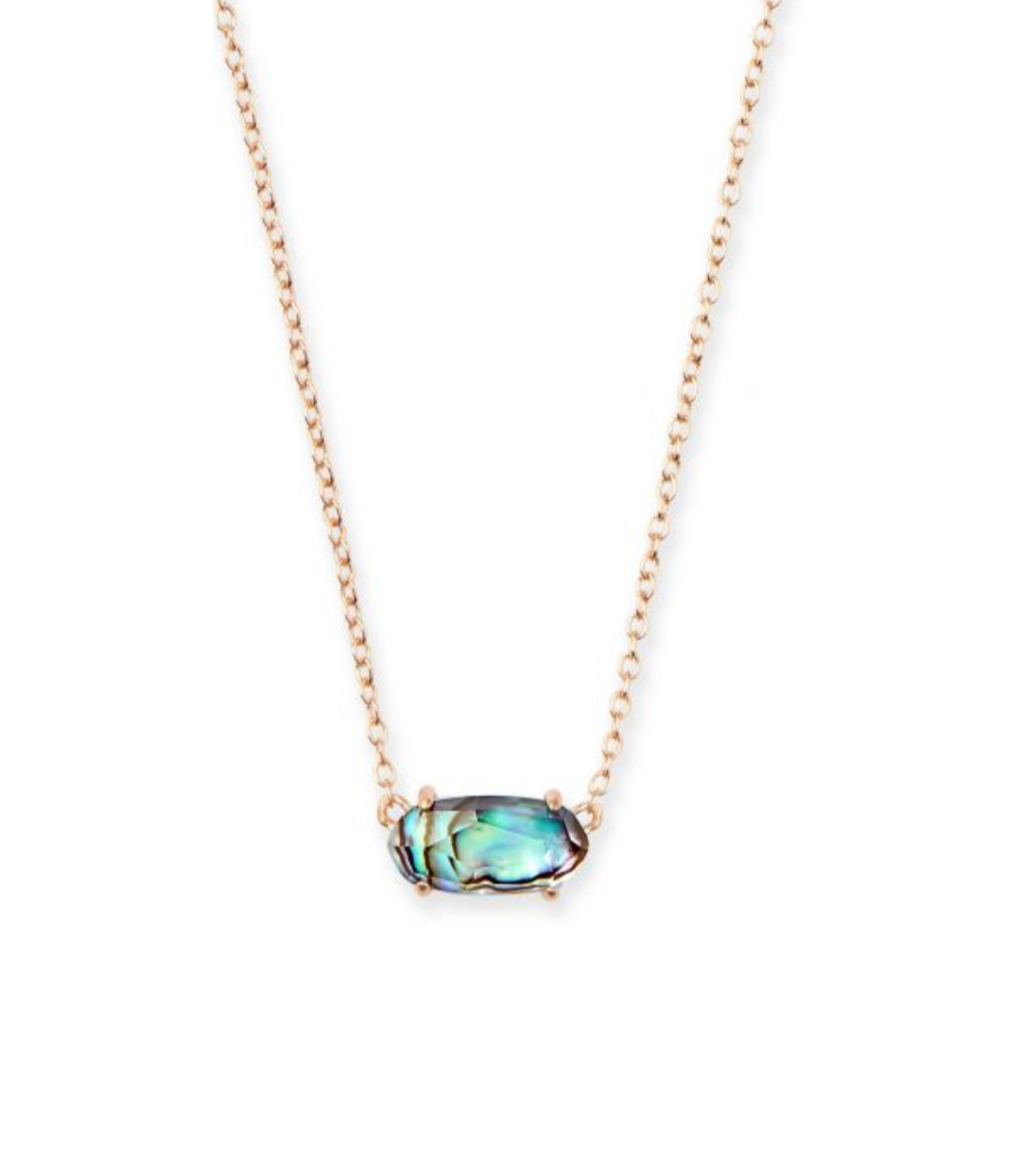 Ever Rose Gold Pendant Necklace in Abalone