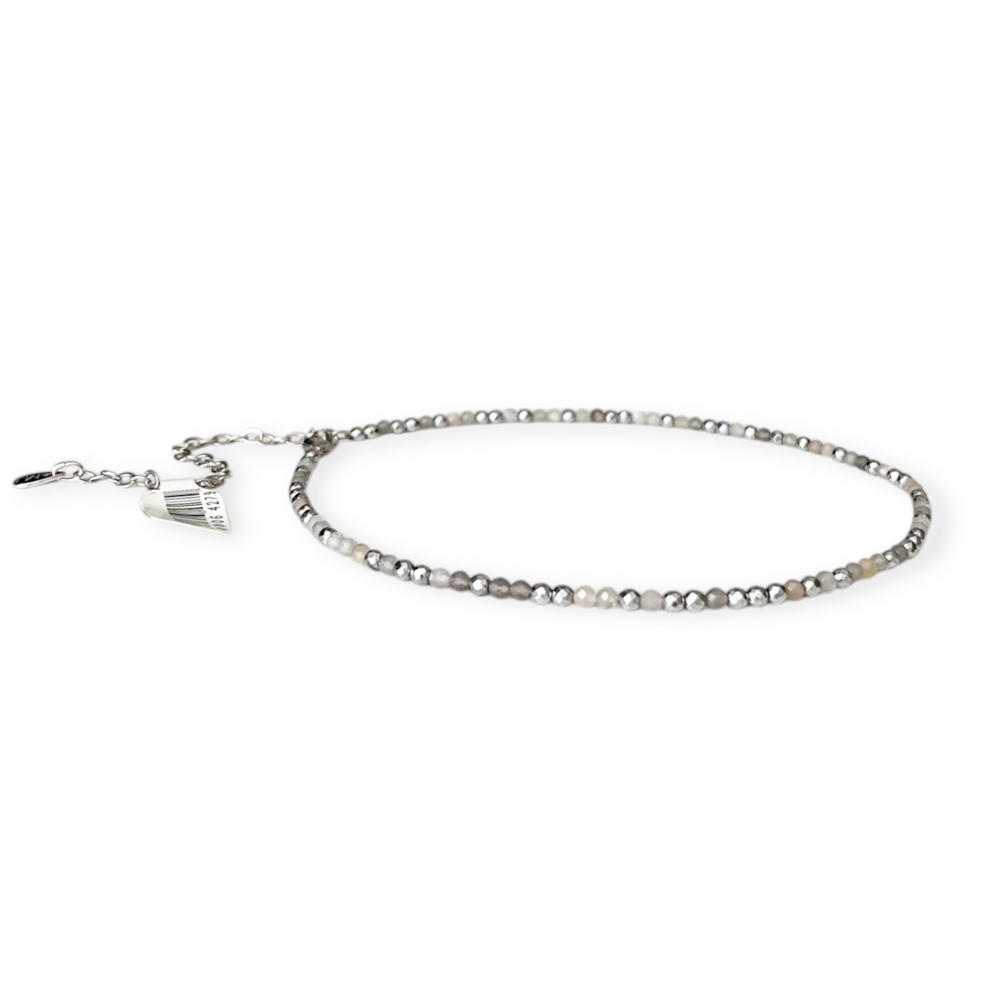 Gigi Silver & Smoke Mix Choker Necklace