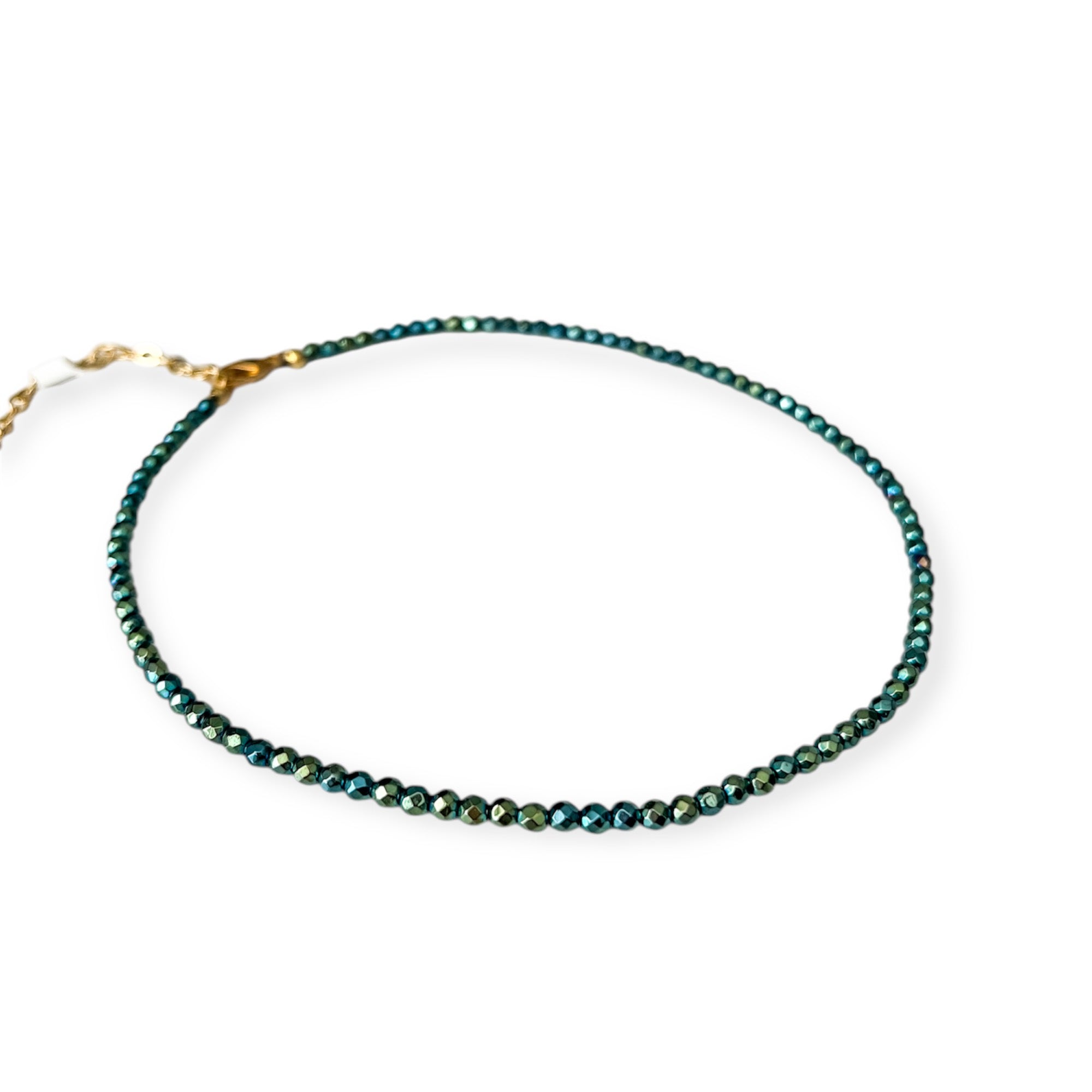 Gigi Teal Blue Choker Necklace