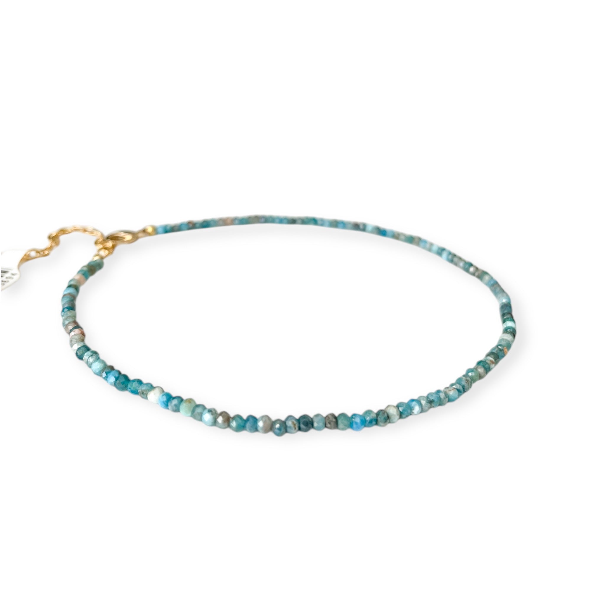 Gigi Teal Mix Choker Necklace Gold