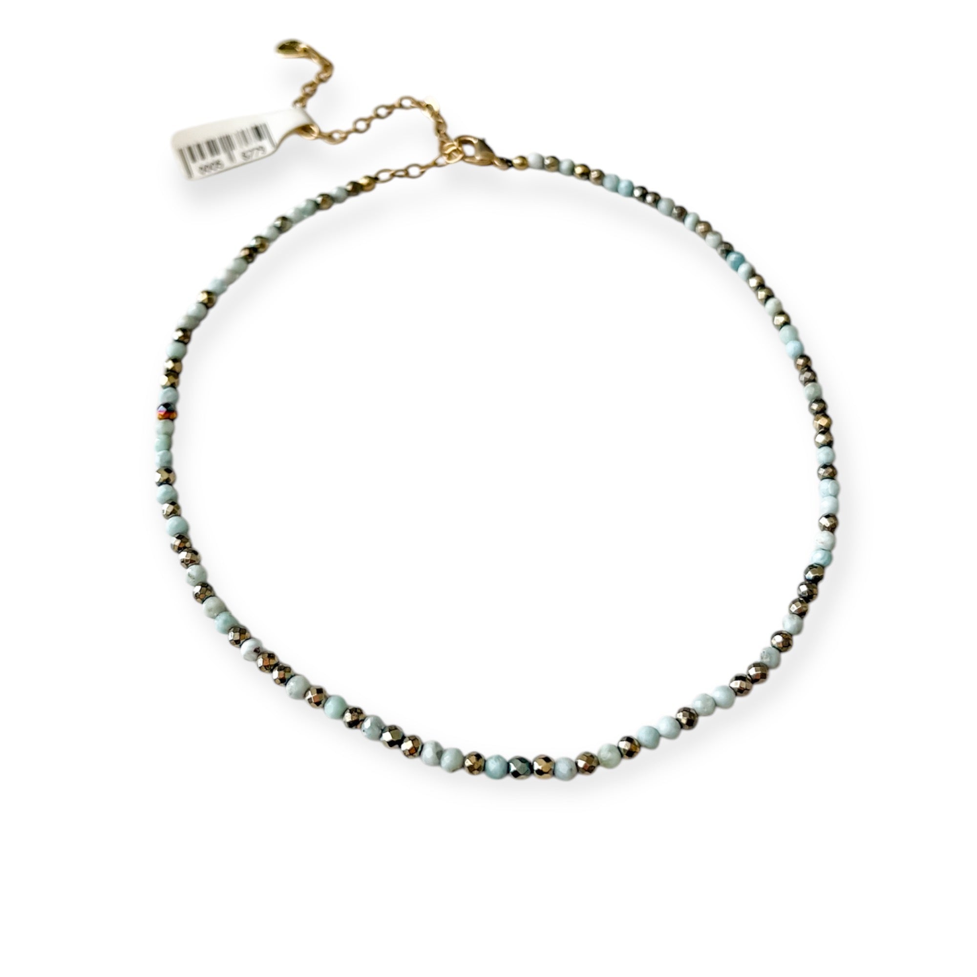 Gigi Gold Aquamarine Choker Necklace