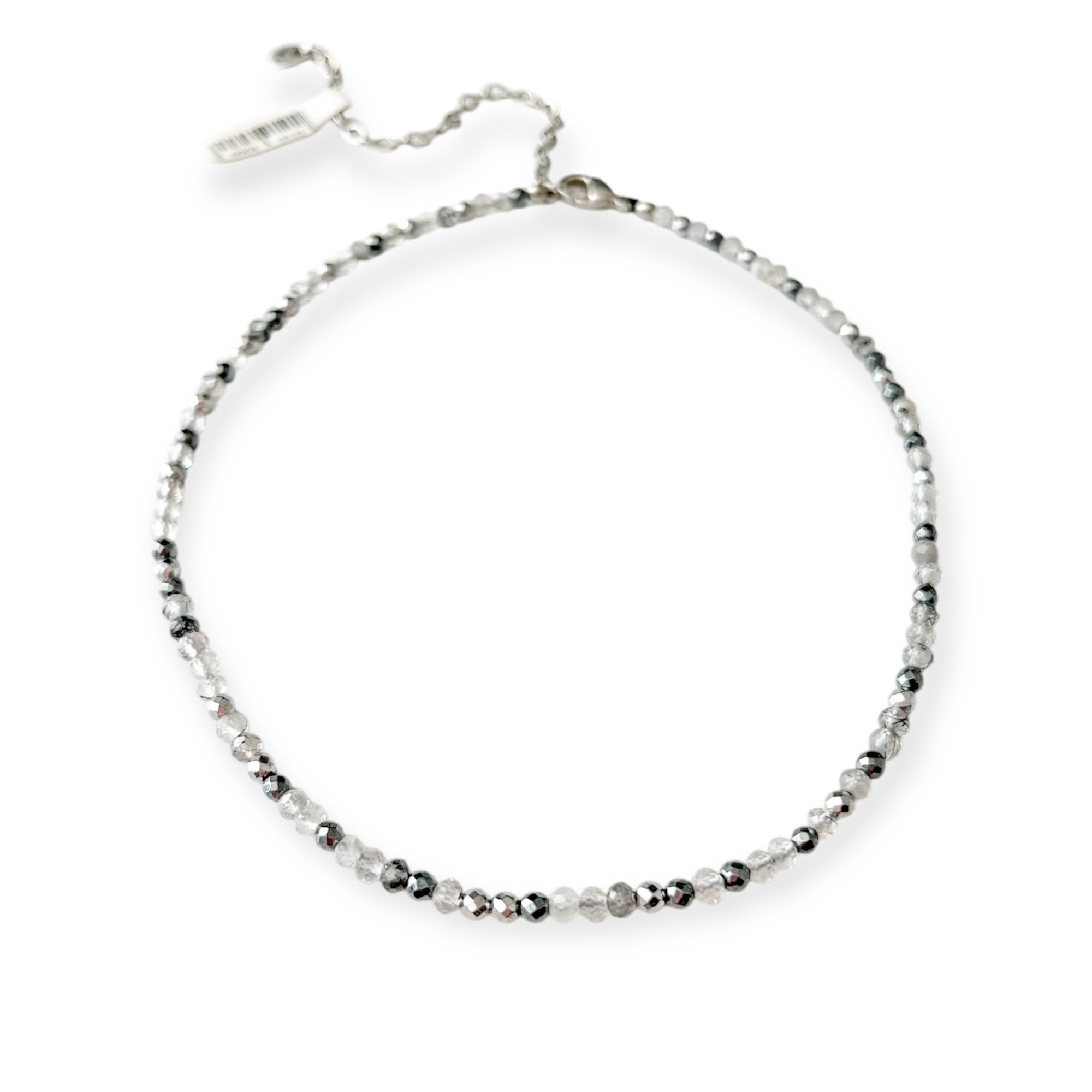 Gigi Silver Mix Media Choker Necklace