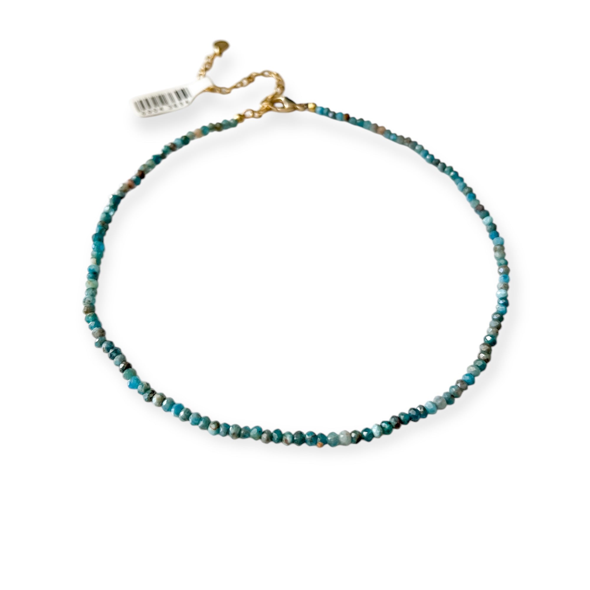 Gigi Teal Mix Choker Necklace Gold