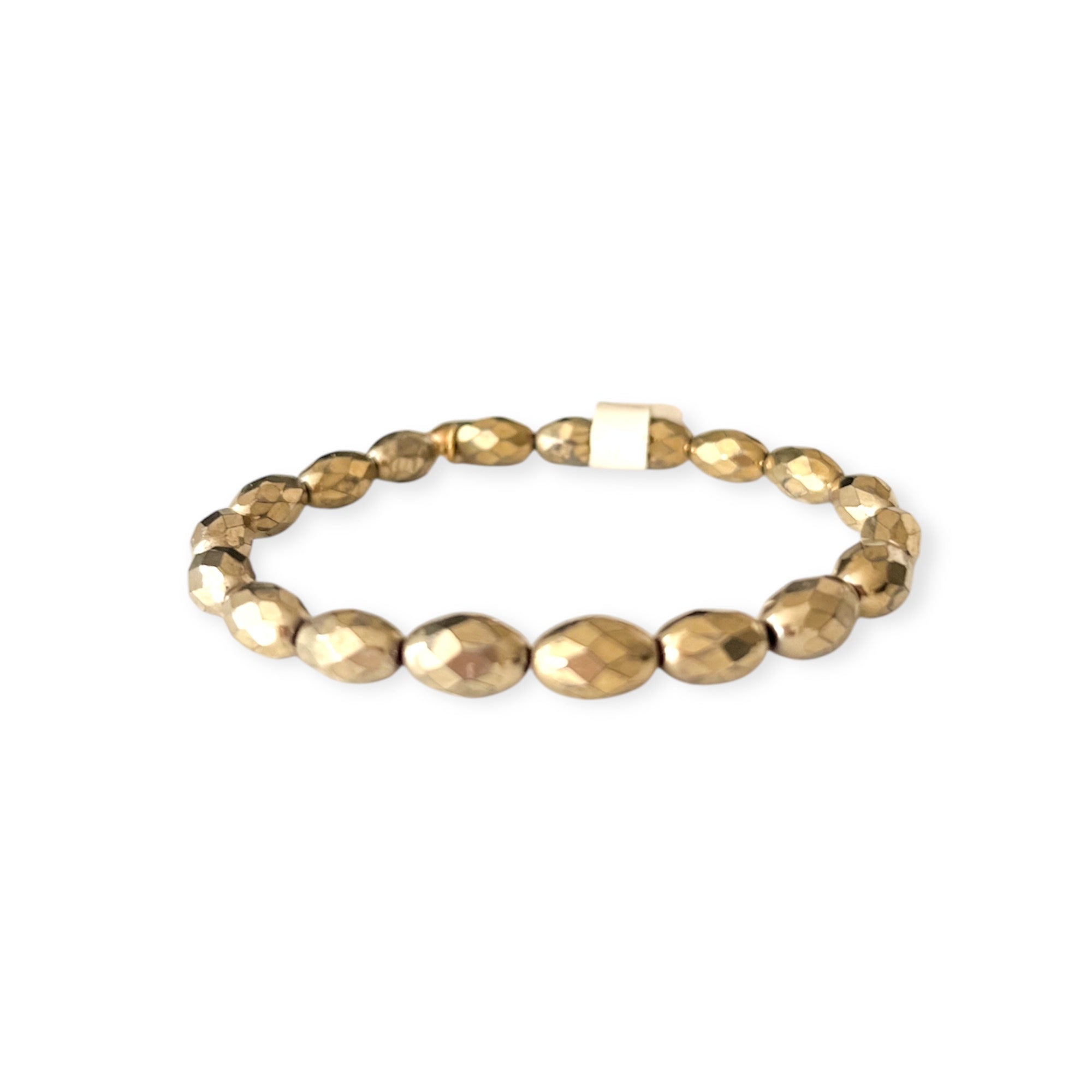 Gold Stretch Mix Bead Bracelet