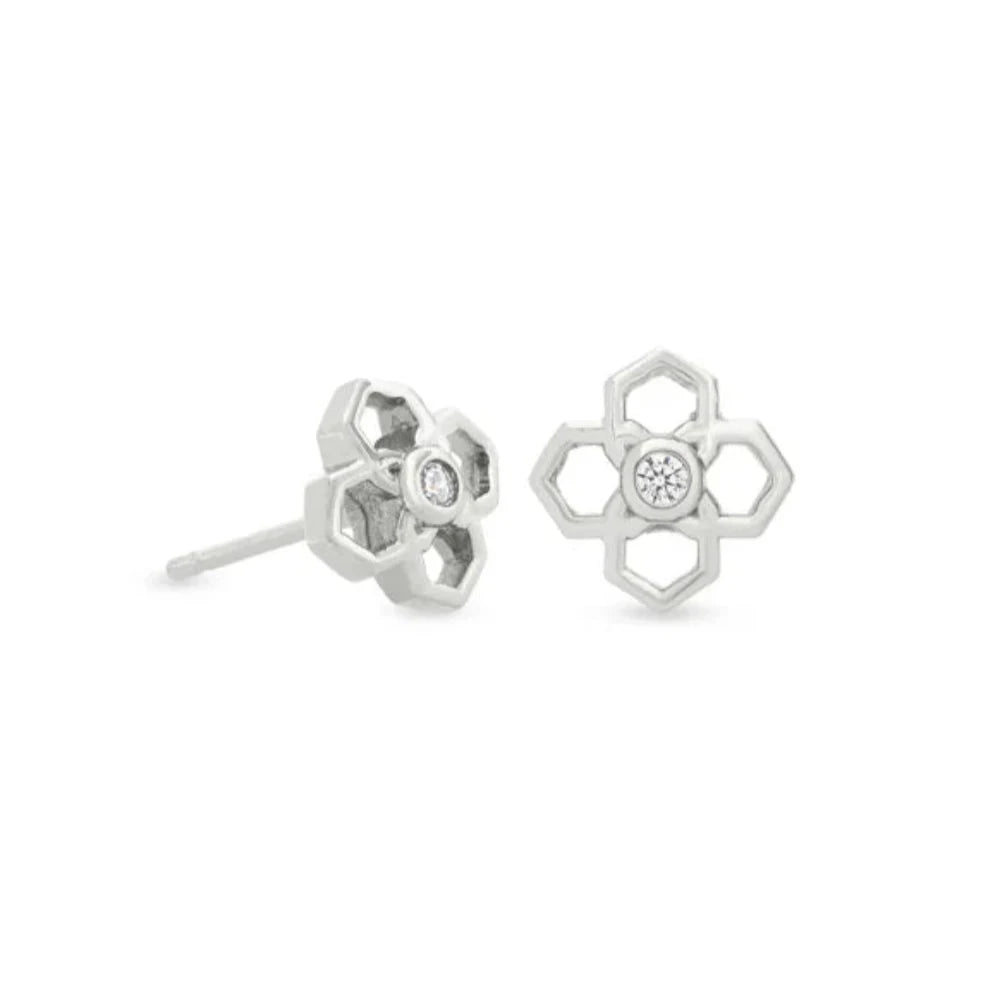 Rue Silver Stud Earrings