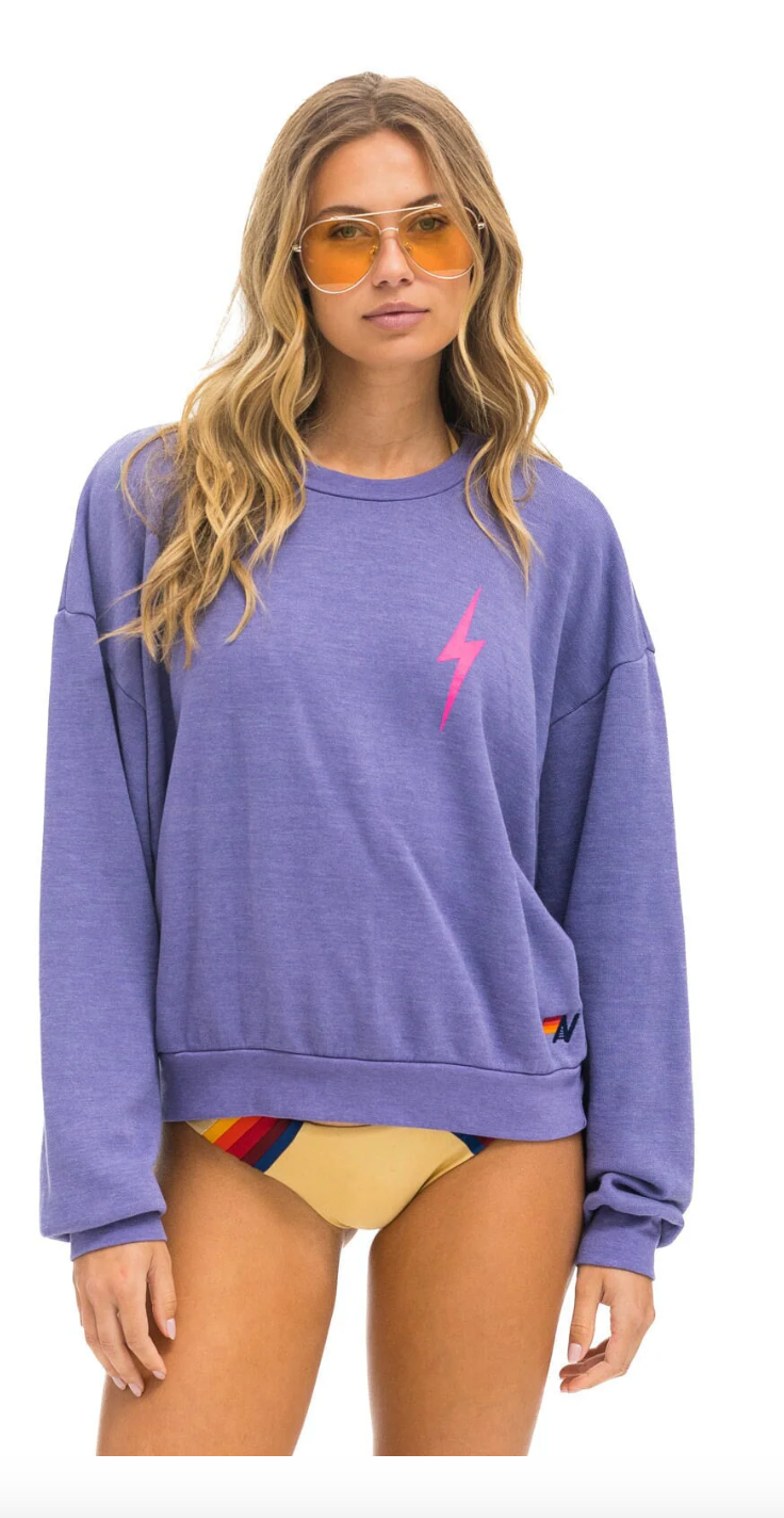 Bolt 2 Relaxed Crew Sweatshirt Lavender Pink