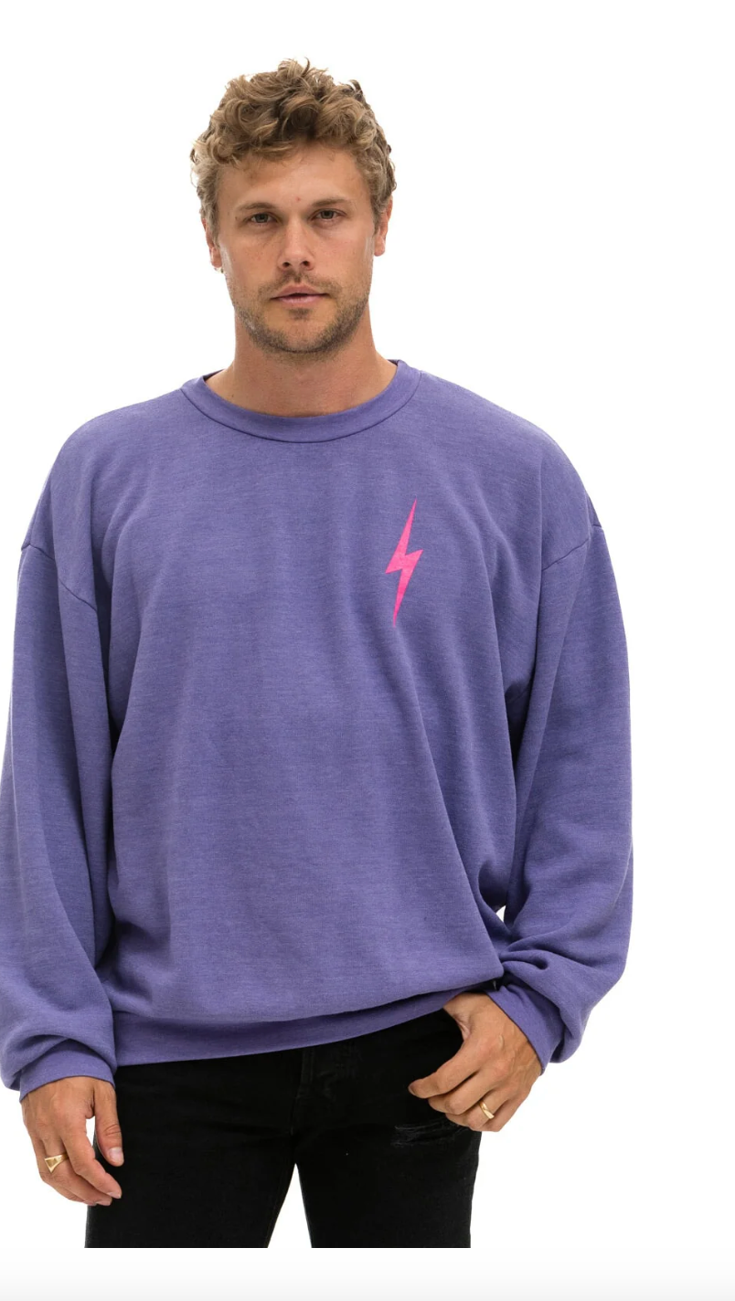 Bolt 2 Relaxed Crew Sweatshirt Lavender Pink