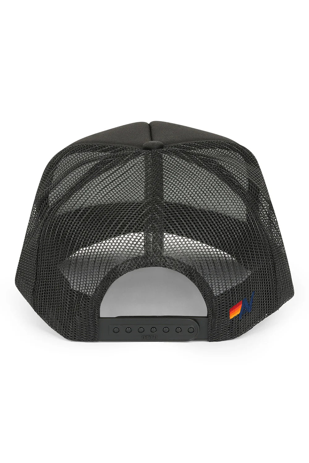 Logo Rainbow Vintage Low Rise Trucker Hat Black