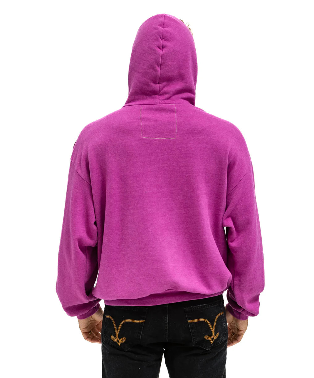 Wave Stripe 4 Pullover Hoodie Relaxed- Magenta Orange