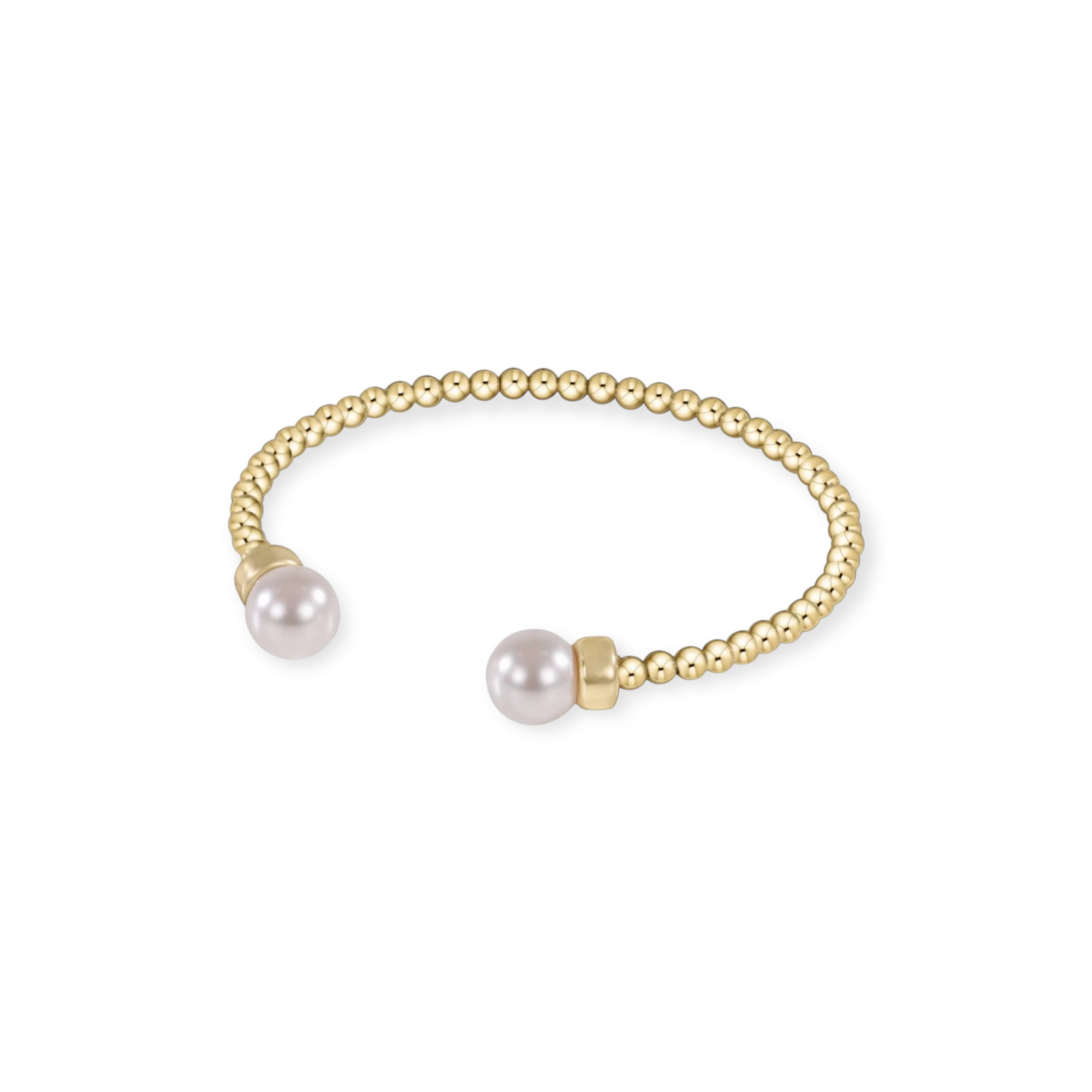 enewton Classic Gold 3mm Bead Cuff - Pearl