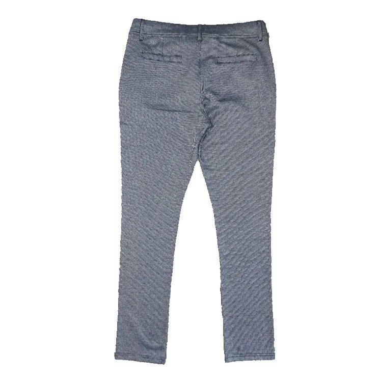 Hound's Tooth Travel Pants - Navy/White